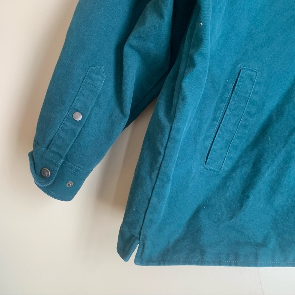 Vintage Elkmont Outfitters Men's Heavy Canvas Jacket  Green Zip Coat size xLarge - Picture 2 of 8